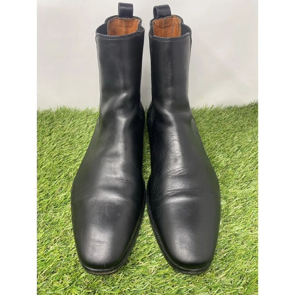 Wolf & Shepherd Boot Black Leather Chelsea Blitz Shoes Preppy Mens Size 11